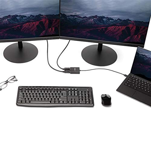 Startech.com StarTech.com USB-C to Dual DisplayPort 1.2 Adapter, USB Type-C Multi-Monitor MST Hub, Dual 4K 30Hz/1080p 60Hz DP Laptop Display Extender / Splitter, Extra-Long Built-In Cable, Windows (MSTCDP122DP)  - Image 2