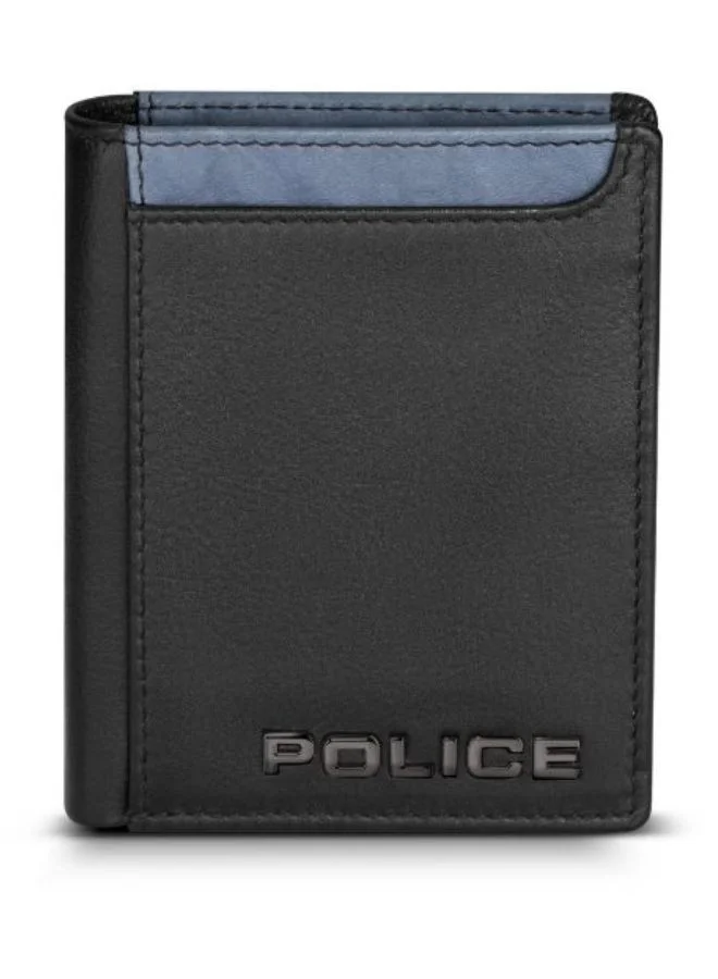 Police The Medley wallet by Police in black and blue contrast is a distinguished accessory with smart additional slots for card and pockets for essentials