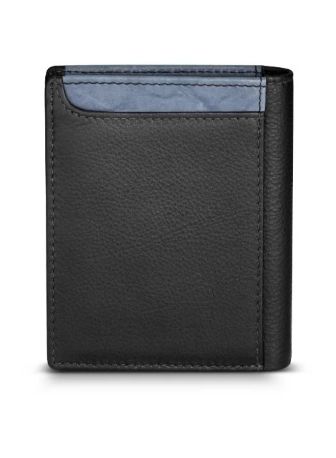 Police The Medley wallet by Police in black and blue contrast is a distinguished accessory with smart additional slots for card and pockets for essentials