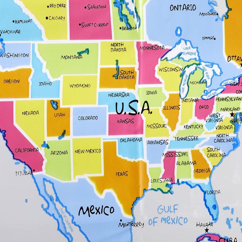 SKL Home ستارة دش SKL Home العالم - تصميم تعليمي متعدد الألوان، 70x72 بوصة - Image 3