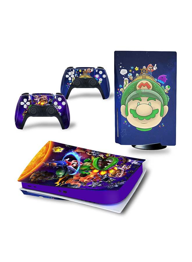 NIBEMINENT Console And Controller Decal Sticker Set For PlayStation 5 Disc Version