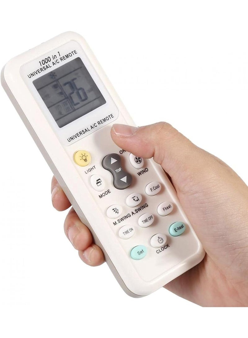 JAJEEK 1000 in 1 Universal AC Remote Control for Air Conditioner, Replacement A/C Remote with LCD Display, Temperature, Cooling, Heating, Fan Speed, Swing, Timer and Mode Control - Image 4