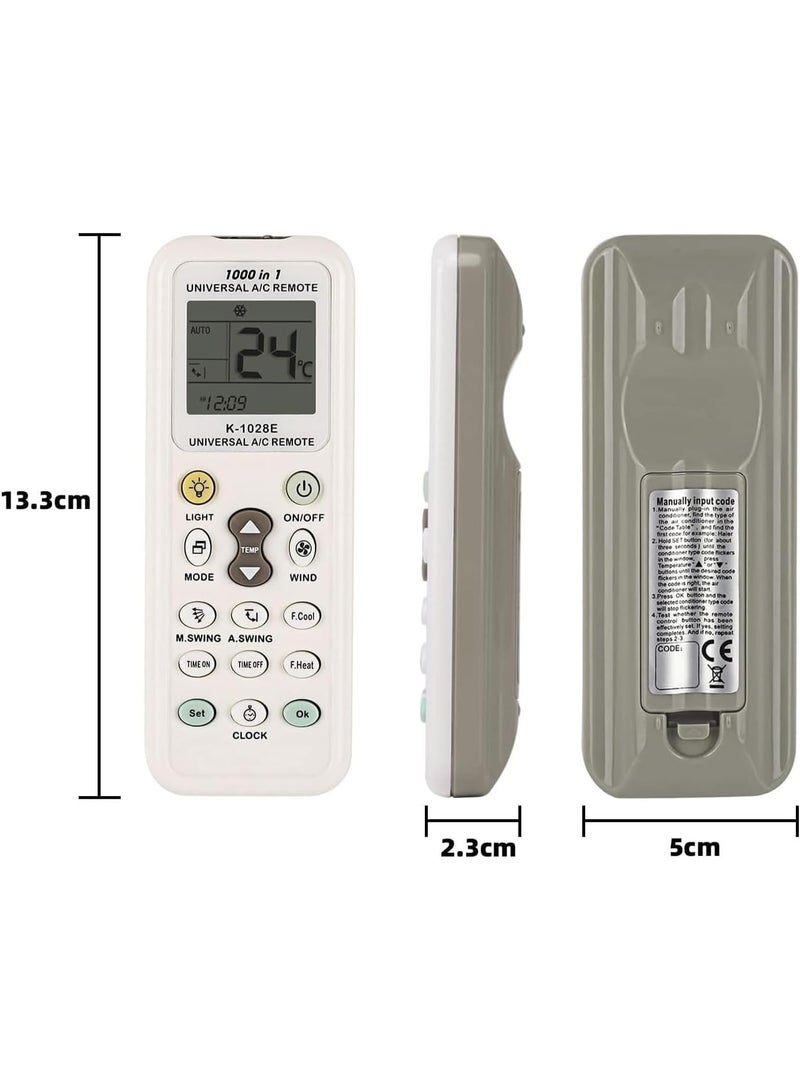 JAJEEK 1000 in 1 Universal AC Remote Control for Air Conditioner, Replacement A/C Remote with LCD Display, Temperature, Cooling, Heating, Fan Speed, Swing, Timer and Mode Control - Image 5
