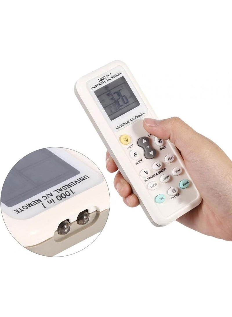 JAJEEK 1000 in 1 Universal AC Remote Control for Air Conditioner, Replacement A/C Remote with LCD Display, Temperature, Cooling, Heating, Fan Speed, Swing, Timer and Mode Control - Image 2