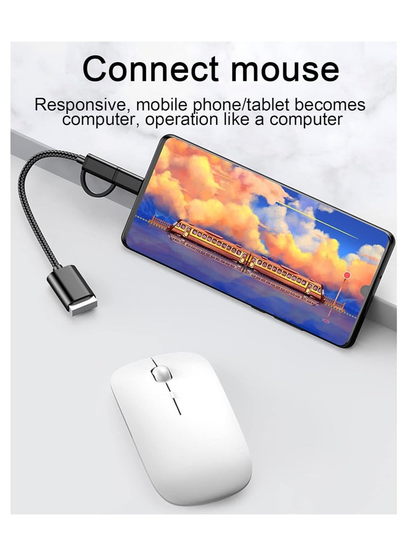 ELTRAZONE 2-in-1 USB C/Micro to USB Adapter, USB C to USB, OTG Adapter Cable, USB C to A Male to Female Adapter, Compatible with MacBook 2019 2018 2017, Android Samsung Galaxy - Image 5