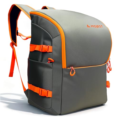 Mojest 55L Ski Boot Bag Backpack, 6 Pockets, Ergonomic Design, Waterproof Ski Snowboard Boot Bags, Stores Gear Including Jacket, Helmet, Goggles, Gloves & Accessories, Suitable for Downhill Skiing - Image 1