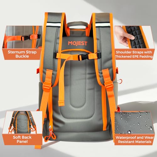 Mojest 55L Ski Boot Bag Backpack, 6 Pockets, Ergonomic Design, Waterproof Ski Snowboard Boot Bags, Stores Gear Including Jacket, Helmet, Goggles, Gloves & Accessories, Suitable for Downhill Skiing - Image 3