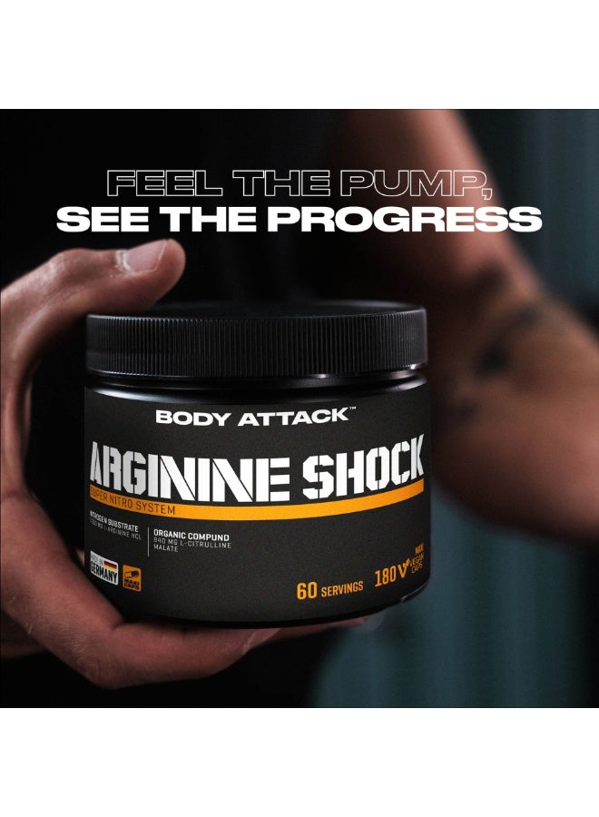 Body Attack Arginine Shock Capsules 180'S