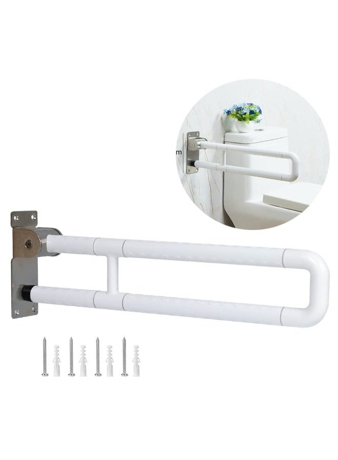 Foldable Bathroom Grab Bar for Seniors and Individuals Needing Support - Stainless Steel Safety Rail with Anti-Slip Grip Wall Mounted Handrail - Image 5
