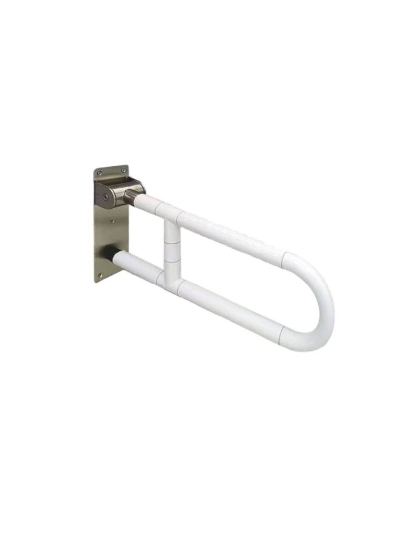 Foldable Bathroom Grab Bar for Seniors and Individuals Needing Support - Stainless Steel Safety Rail with Anti-Slip Grip Wall Mounted Handrail - Image 3