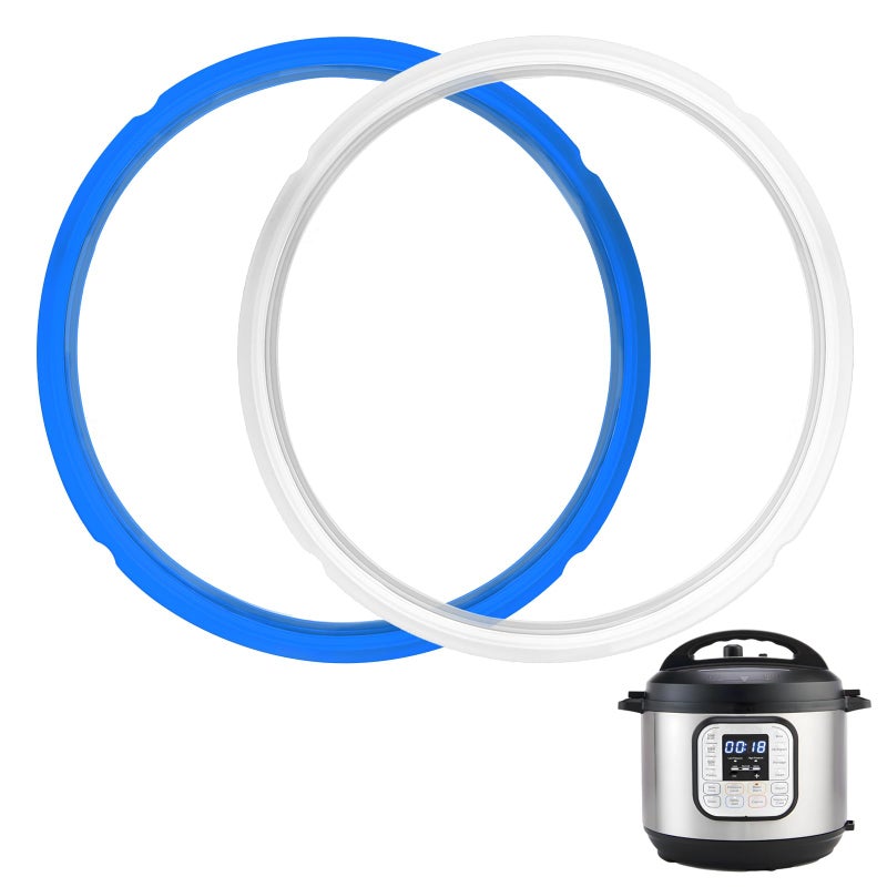 عبوتان من حلقات السيليكون المانعة للتسرب، متوافقة مع طنجرة الضغط Instant Pot سعة 6 كوارت، حلقات بديلة مانعة للتسرب مصنوعة من مواد آمنة غذائيًا وخالية من مادة BPA، تناسب موديلات IP-DUO60 وDUO50 وLUX60 وLUX50 وCSG60 وCSG50 - Image 1
