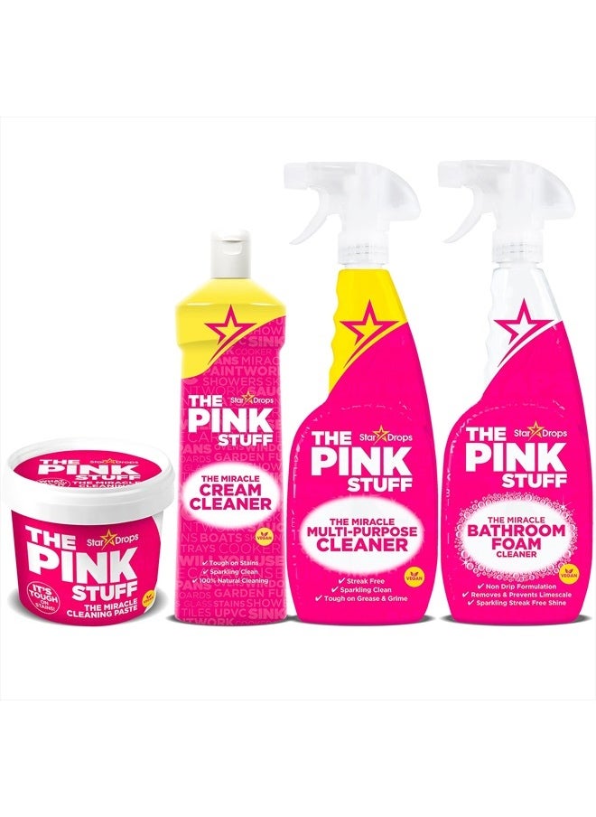 Stardrops The Pink Stuff Ultimate Bundle - Miracle Cleaning Paste, Multi-Purpose Bathroom Spray and Foam Cleaner  - Image 1