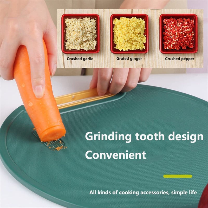 Dhruheer Kitchen Plastic Round Circle DoubleSided Chopping BoardCutting BoardServing Board Plate for Pizza Vegetables Fruits and Cheese Natural Plastic 165 x 125 x 26 cm Made in India - Image 5