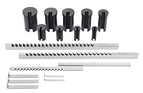 Accusize Industrial Tools - No.10 HSS Keyway Broach Set, 18 Pcs with Precision Ground Teeth, Includes 4 Broaches & 9 Bushings, 5100-0010 - Image 4