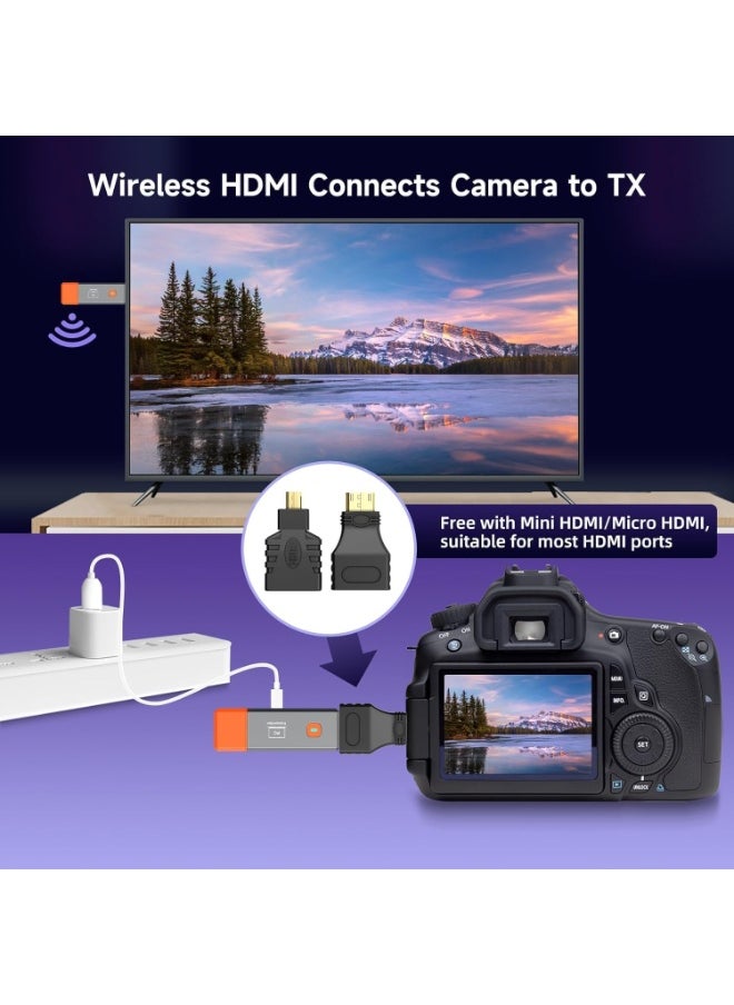 Generic 2025 Wireless HDMI Extender Kit 165ft 4K 1080P – 2.4G/5G Transmitter & Receiver  - Image 3