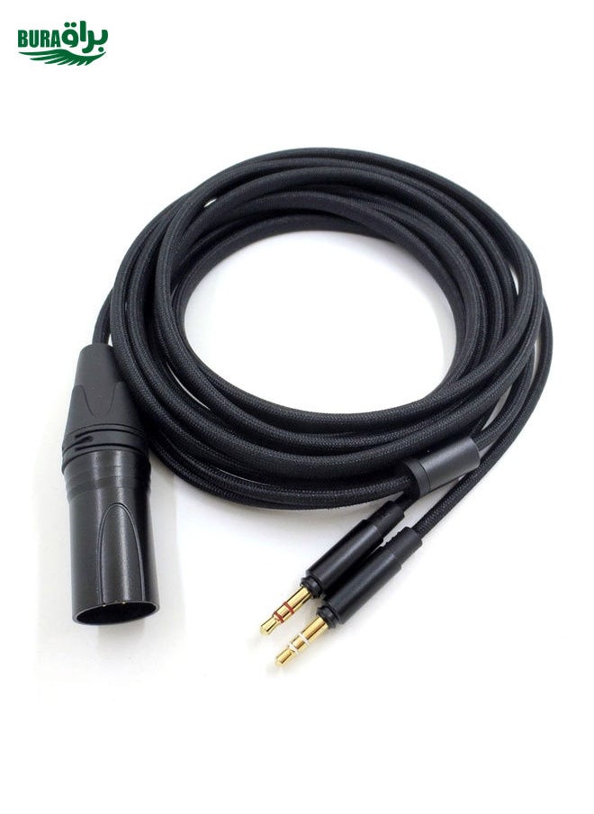 BURAQ For Beyer T1(2nd/3rd Generation) T5 / Amiro Balanced Headphone Cable 4 Core XLR Head  - Image 2
