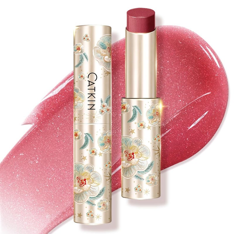CATKIN Glossy Lip Balm Ultra Hydating Glow Lip Tinted Jelly Plump Melting Balm Shea Butter Repair Soothing For Dry Lips Dewy Finished 012 oz C05 SUNFLOWER