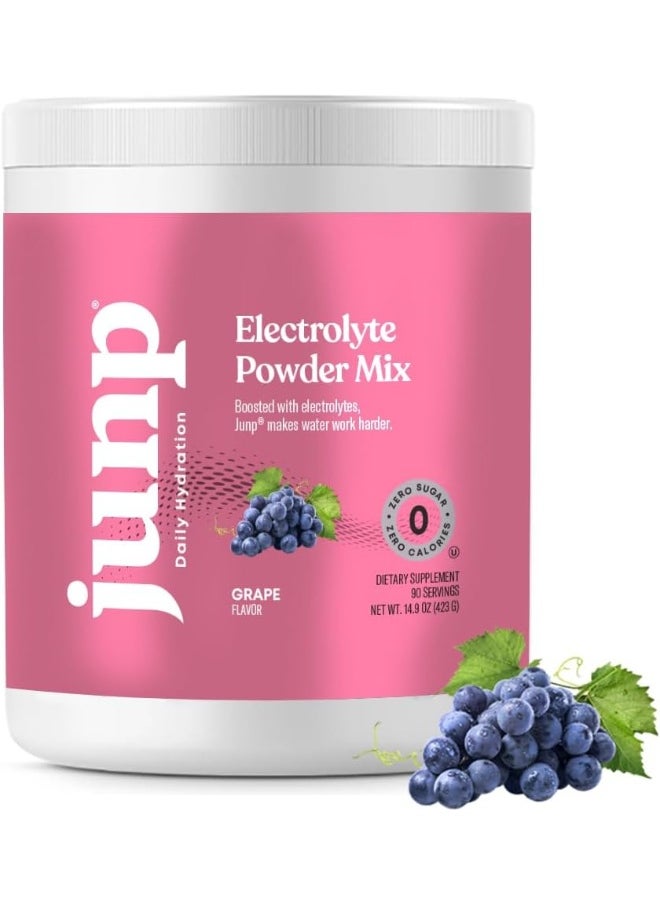 JUNP - JUNP Hydration Electrolyte Powder, Electrolytes Drink Mix Supplement, Zero Calories Sugar and Carbs, Kosher, Grape Flavor, 90 Servings - Image 1