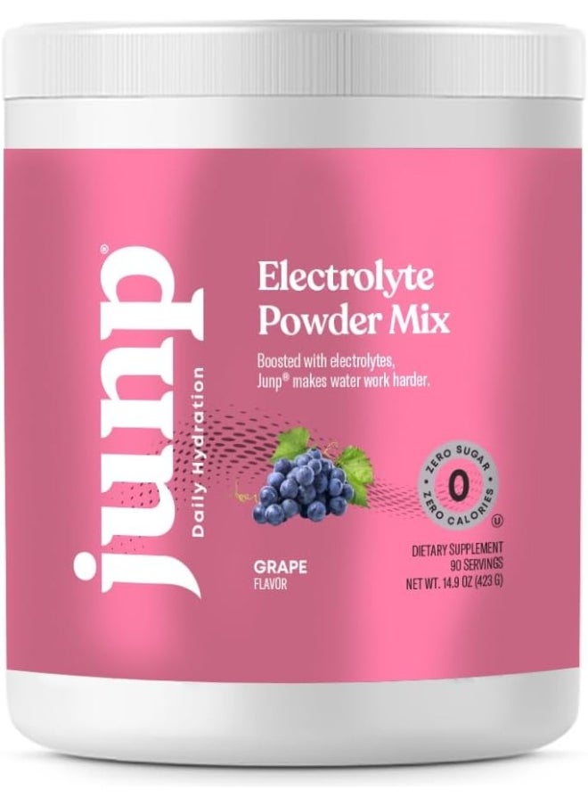 JUNP - JUNP Hydration Electrolyte Powder, Electrolytes Drink Mix Supplement, Zero Calories Sugar and Carbs, Kosher, Grape Flavor, 90 Servings - Image 1