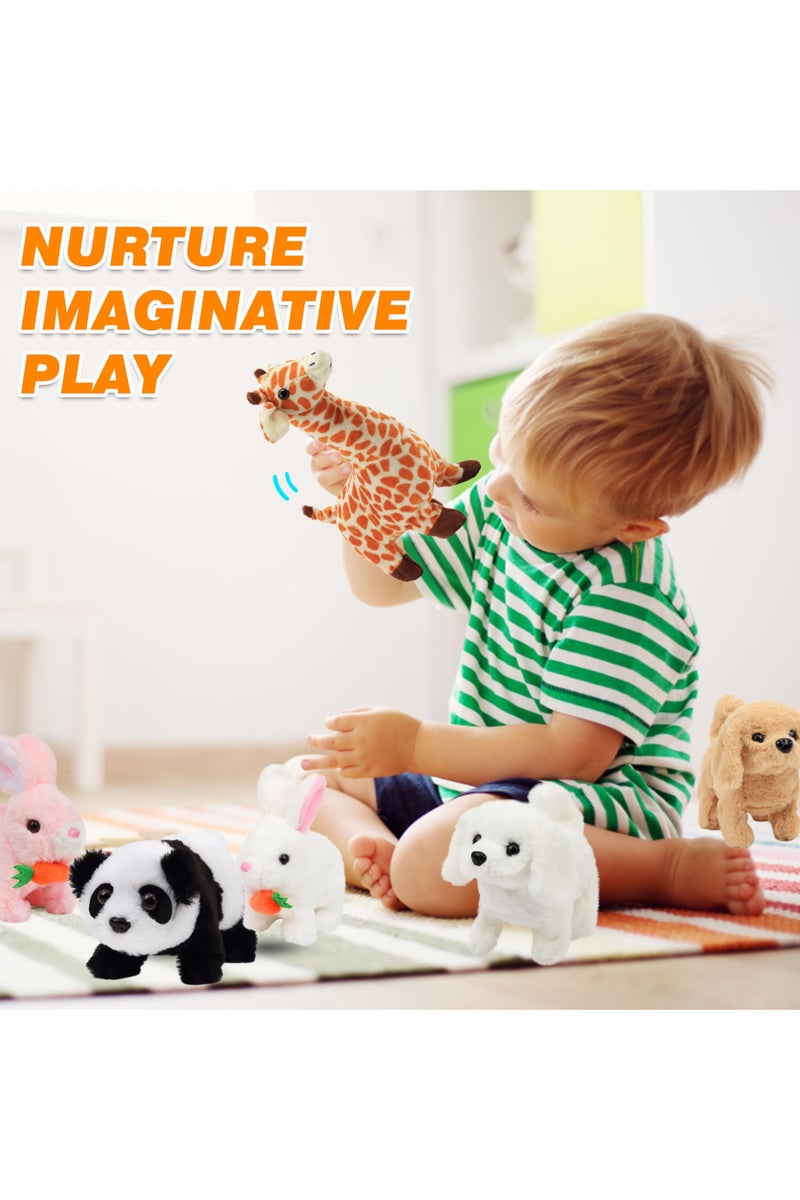 Interactive Hopping Bunny Toy – Plush Walking Rabbit with Sounds & Wiggle Ears, Carrot Accessory, 7-Inch Electronic Pet Gift for Kids - Image 5