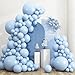 RUBFAC 135pcs Light Baby Blue Balloons Different Sizes 18 12 10 5 Inch for Garland Arch Latex Pastel Blue Balloon for Baby Shower Gender Reveal Birthday Party Wedding Decorations - Image 3