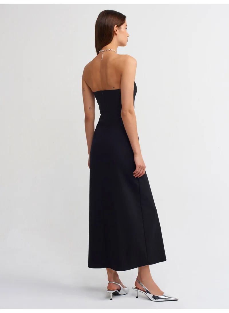 ديلفين 90758 Strapless Dress-Black