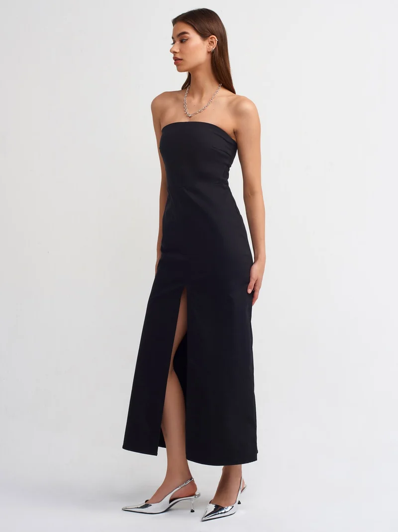 Dilvin Sleeveless Slit Dress
