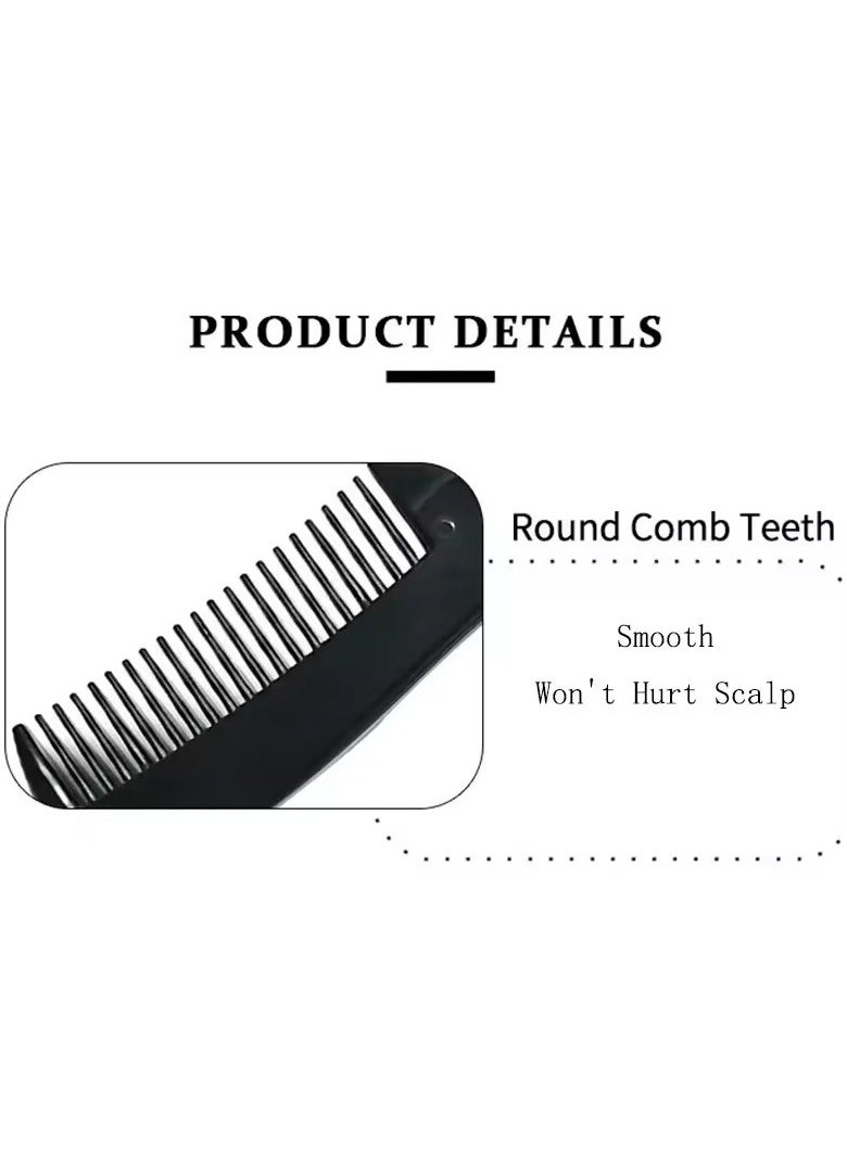 Goolsky 1pc Men Comb Black Mini Pocket Beard Comb for Men Plastic Moustache Facial Hairbrush Beard Styling Detangling Combs Barber Combs  - Image 4