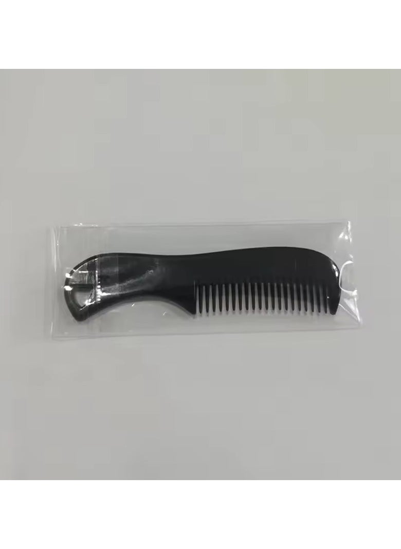 Goolsky 1pc Men Comb Black Mini Pocket Beard Comb for Men Plastic Moustache Facial Hairbrush Beard Styling Detangling Combs Barber Combs  - Image 5