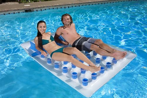 Poolmaster Double French Pocket Large Two Person Inflatable Swimming Pool Float for Adults - Image 5