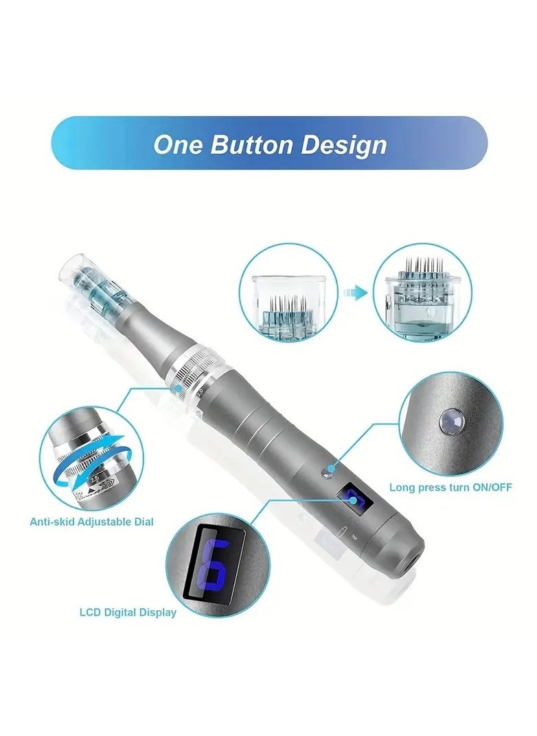 Dr Pen Ultima M8 Professional Microneedling Pen - Cordless Derma Auto Pen - Best Face and Body Skincare Kit with 20pcs Multiple specification needles - https://f.nooncdn.com/p/pzsku/ZAFC25D472739C8E7048DZ/45/1745823639/32a61656-a97a-4aec-83d0-0c5a3abc4ffa.jpg?width=original