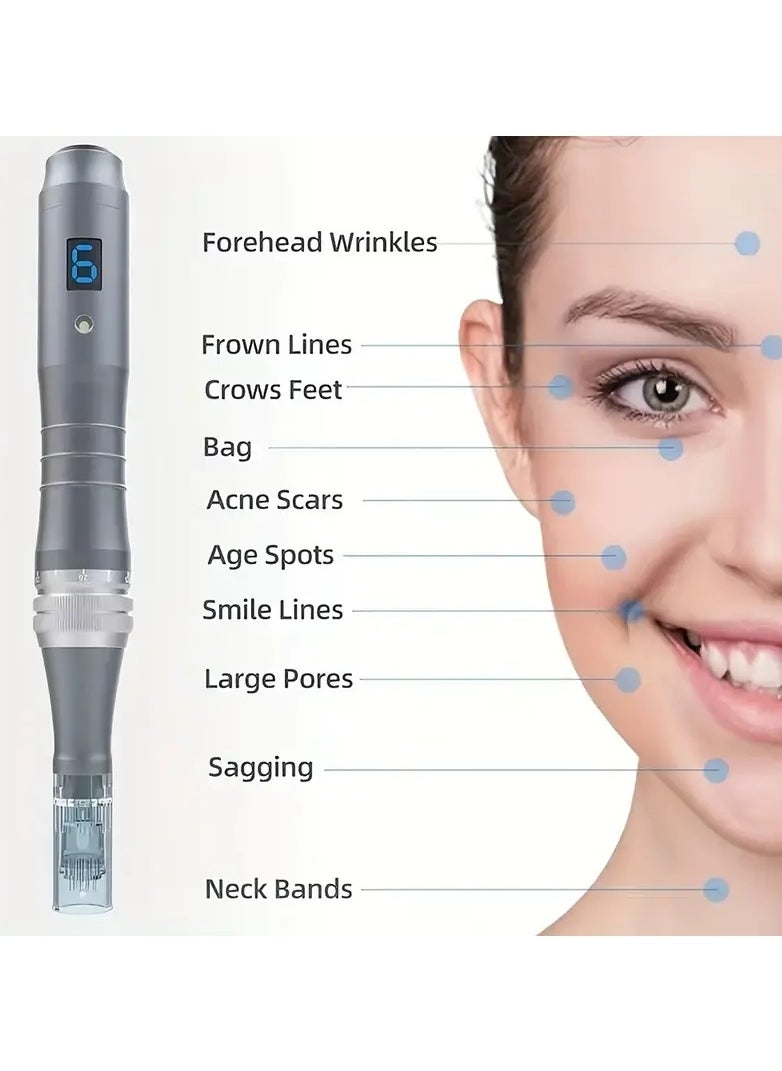 Dr.pen - قلم ديرما ميكرونيدلينغ الاحترافي مع مجموعة من 20 قطعة من حقنة ديرمابين اللاسلكية للاستخدام المنزلي للعناية بالبشرة - Image 1