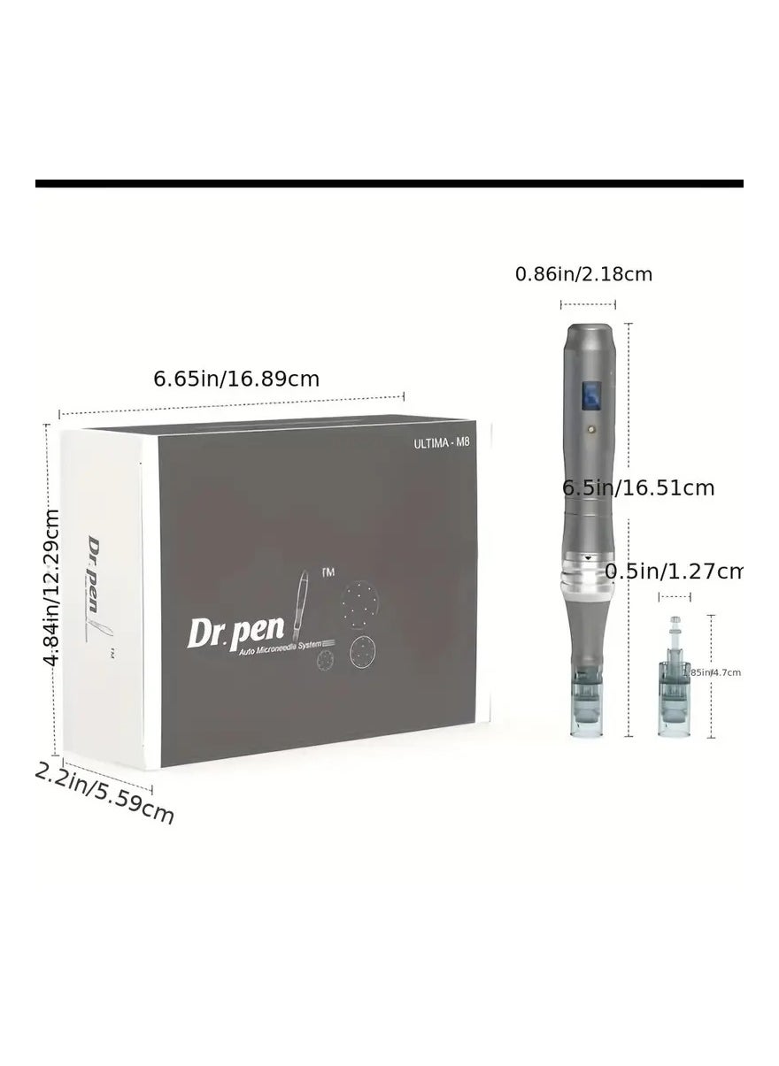 Dr Pen Ultima M8 Professional Microneedling Pen - Cordless Derma Auto Pen - Best Face and Body Skincare Kit with 20pcs Multiple specification needles - https://f.nooncdn.com/p/pzsku/ZAFC25D472739C8E7048DZ/45/_/1697788374/067faac3-266e-4ba7-a480-bf1e386eb84c.jpg?format=jpg&width=original