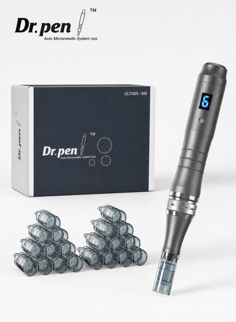 Dr.Pen Ultima M8 Professional Microneedling Pen - Cordless Derma Auto Pen - Best Face and Body Skincare Kit with 20pcs Multiple specification needles - Image 1