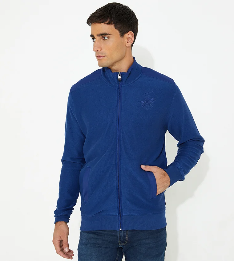 BEVERLY HILLS POLO CLUB Logo Embroidered Solid Jacket