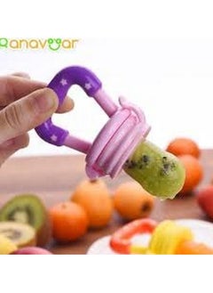 Safe-O-Kid Pack Of 2 Bpa Free Veggie Feed Nibbler Fruit Nibbler;Silicone Food Soft Pacifier;Feeder For Baby (M Size For 6 9 Months Babies)Pink  - Image 3