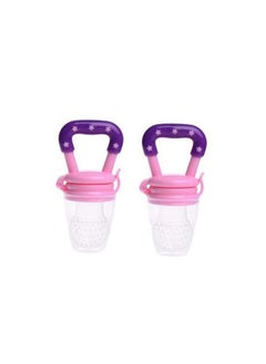 Safe-O-Kid Pack Of 2 Bpa Free Veggie Feed Nibbler Fruit Nibbler;Silicone Food Soft Pacifier;Feeder For Baby (M Size For 6 9 Months Babies)Pink  - Image 2