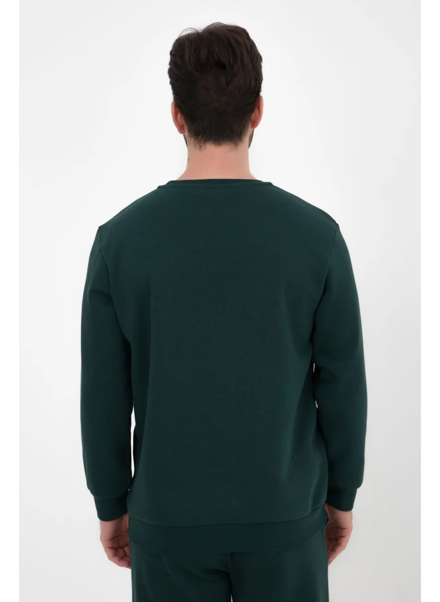 Defy's Men's Printed Sweatshirt Green