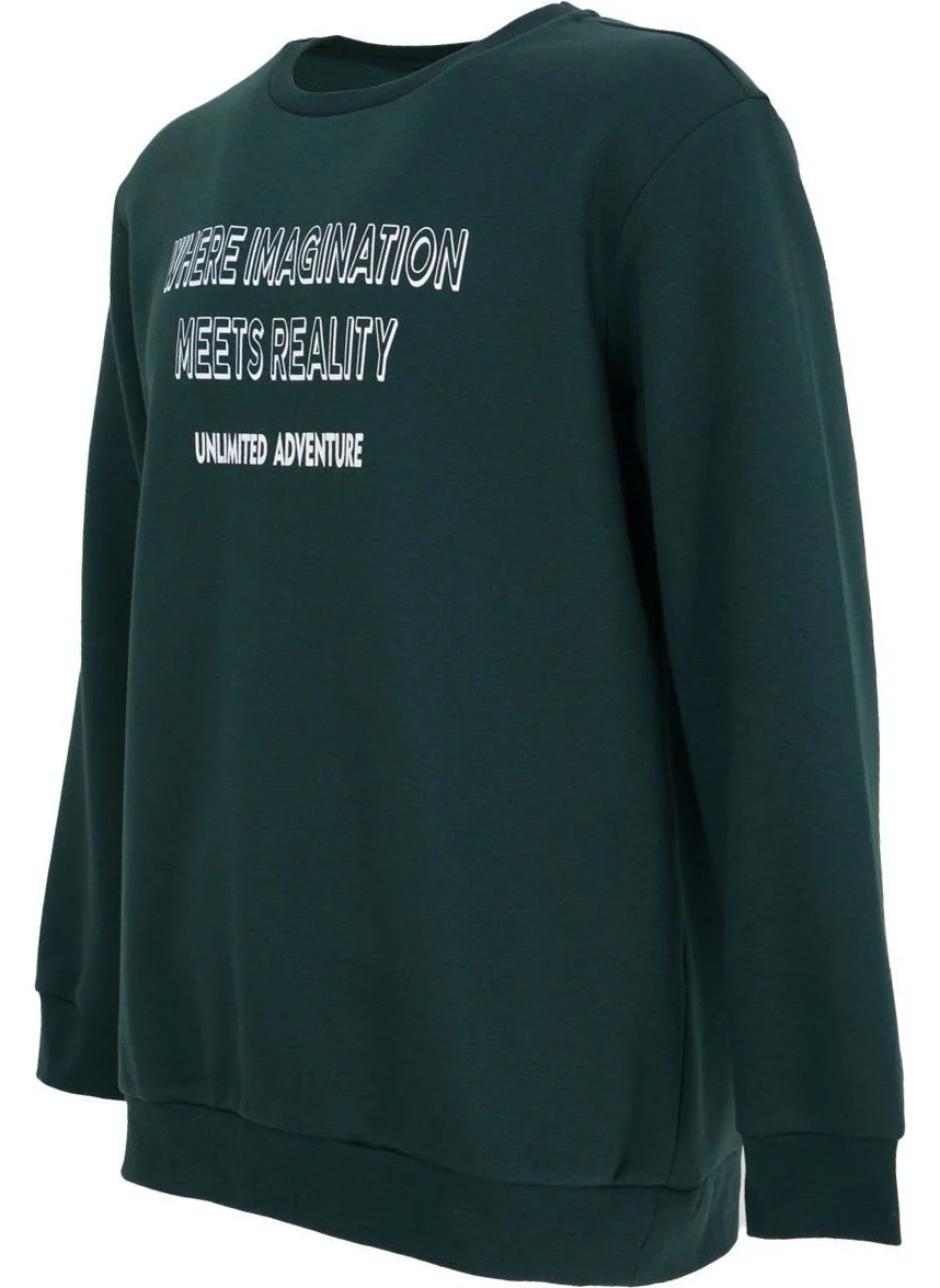 Defy's Men's Printed Sweatshirt Green