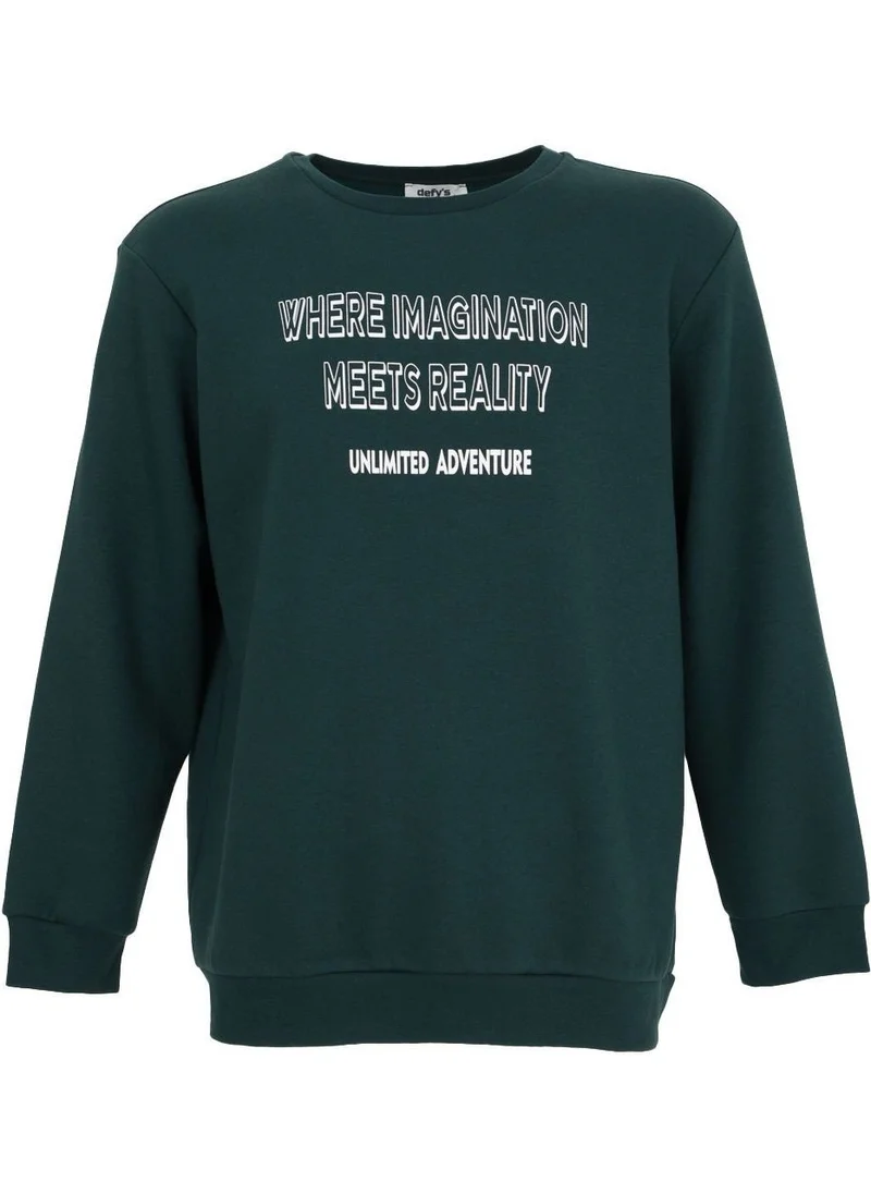 Defy's Men's Printed Sweatshirt Green