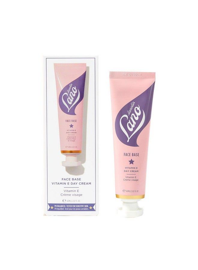 Lanolips كريم وجه بيس لانوولين وفيتامين E - مرطب وجه مرطب مع زيت لانوولين، فيتامين E ودقيق الشوفان الغروي للبشرة العادية-الجافة والحساسة - كريم لانوولين مهدئ (60 مل / 2.02 أونصة)  - Image 1