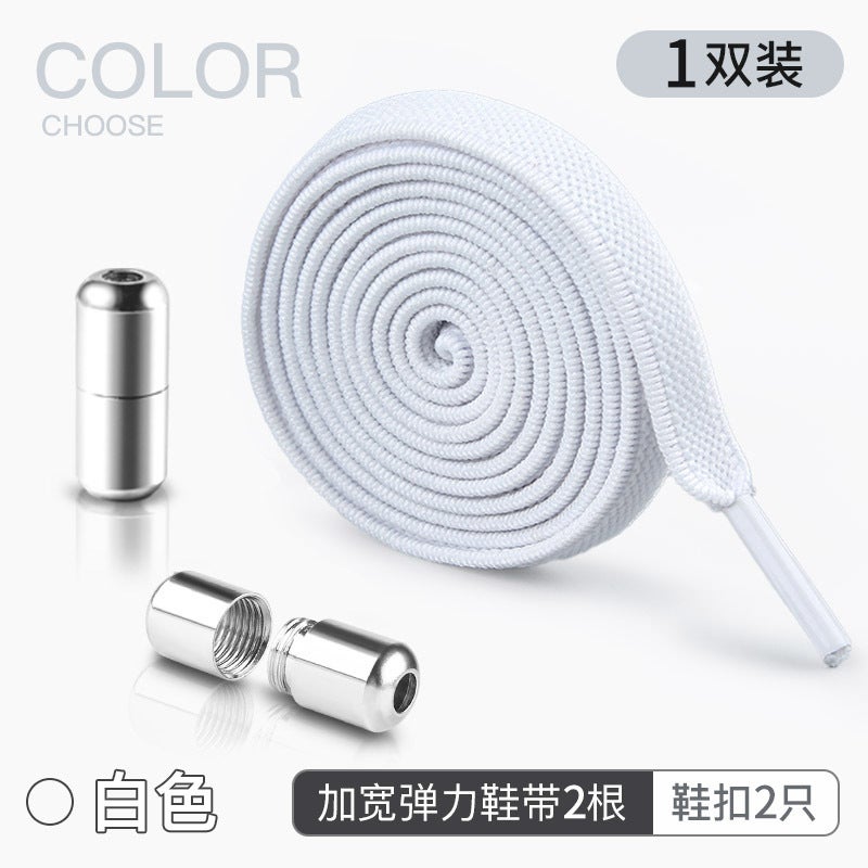Shoelaces Lazy People Tie-Free Shoelace Buckle Men'S And Women'S Elastic Shoelace Rope Flat Children'S Elastic Tie-Free No Tie-Free Fixer - Image 1