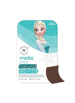 WELLBEING NUTRITION Frozen Elsa Melts Vitamin B12, D3 & K2 For Kids (6+) Exotic Mango Flavor (30 Oral Strips)  - Image 1
