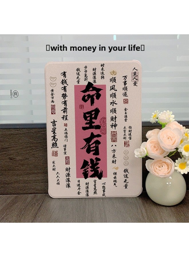 For Ipad9 Flat Protective Case Acrylic Pro11Air9.7 Cute Cat Rotating Painted IPad Case-Color:Life Is Rich】-Applicable Model:Ipad7/8/9 Generation (10.2 Inch)