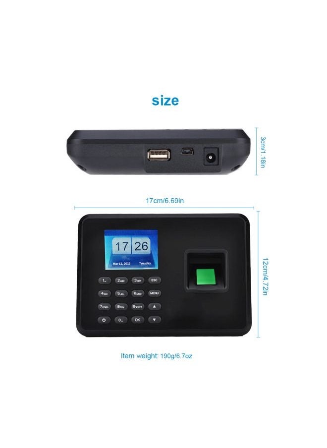 NIBEMINENT - Biometric Machine Eith Display Screen Black - Image 1