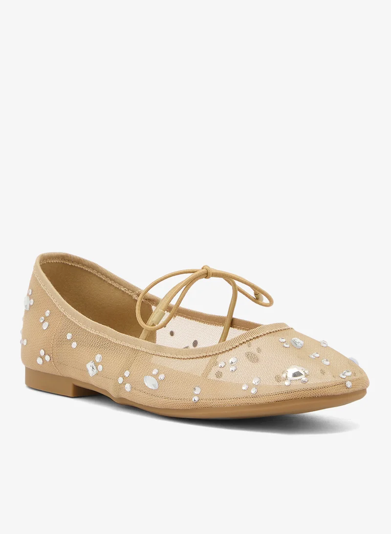 ELLA Rhinestone Detail Mesh Mary Janes