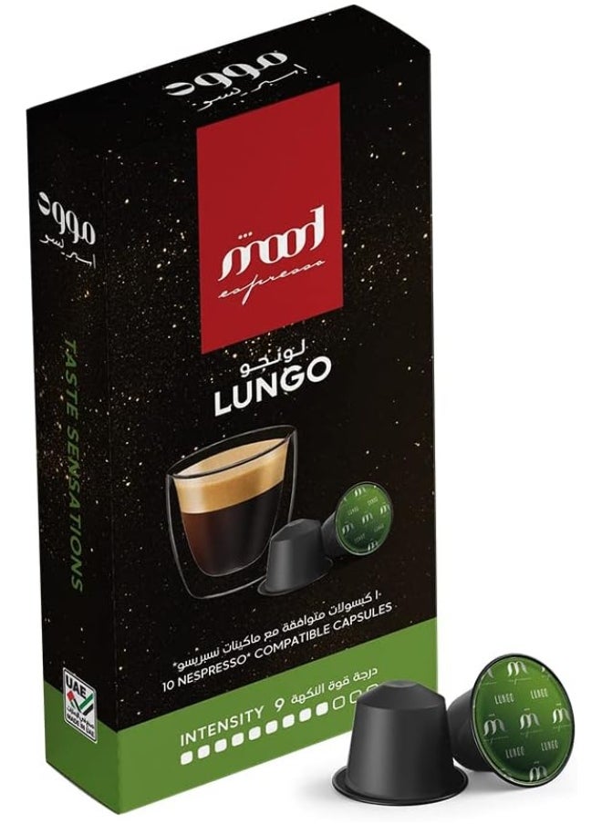 mood espresso - Mood Espresso - Nespresso Compatible Aluminium Capsules - 55g, Lungo - Image 1
