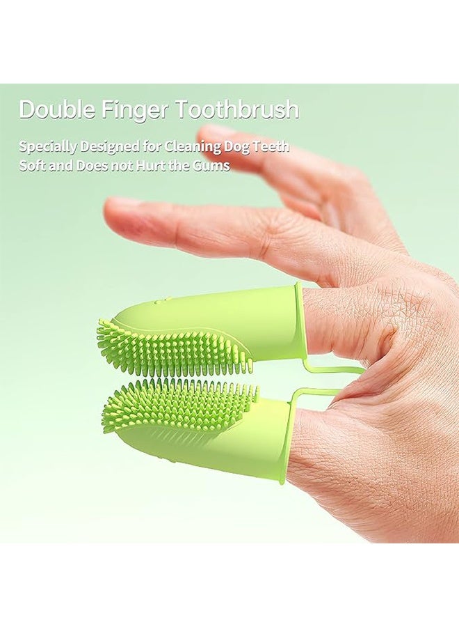 3-Pack Finger Toothbrush Set for Easy Teeth Cleaning, Two-Finger Toothbrush Dental Care for Puppies, Cats, and Small Pets - Image 5