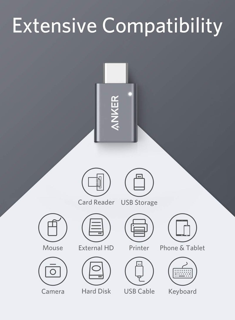 Anker USB C Adapter (2 Pack), Anker USB C to USB Adapter High-Speed Data Transfer, USB-C to USB 3.0 Female Adapter for MacBook Pro 2020, iPad Pro 2020, Samsung Notebook 9, Dell XPS and More Type C Devices - Image 4