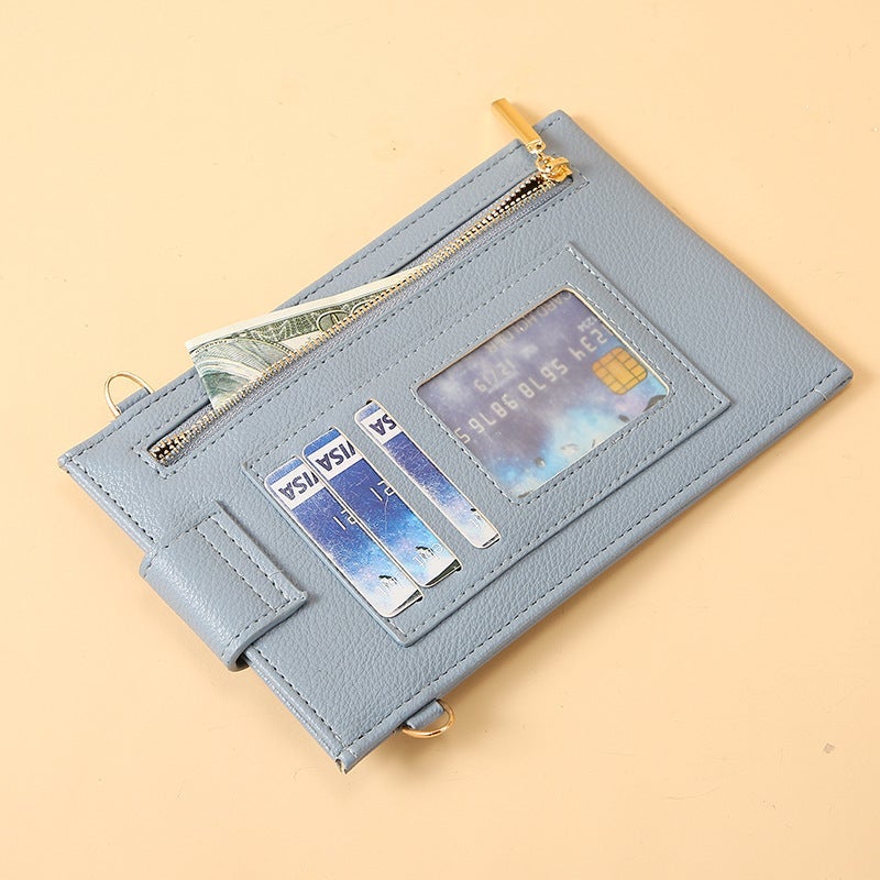 محفظة جلد PU متعددة الوظائف بلون سادة، تصميم حماية RFID، محفظة يومية محمولة لتخزين البطاقات والنقود والعملات المعدنية للاستخدام التجاري - Image 3